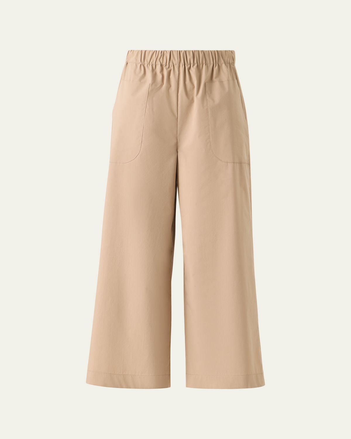 Akris punto Frey Tech Poplin Wide-Leg Pull-On Pants