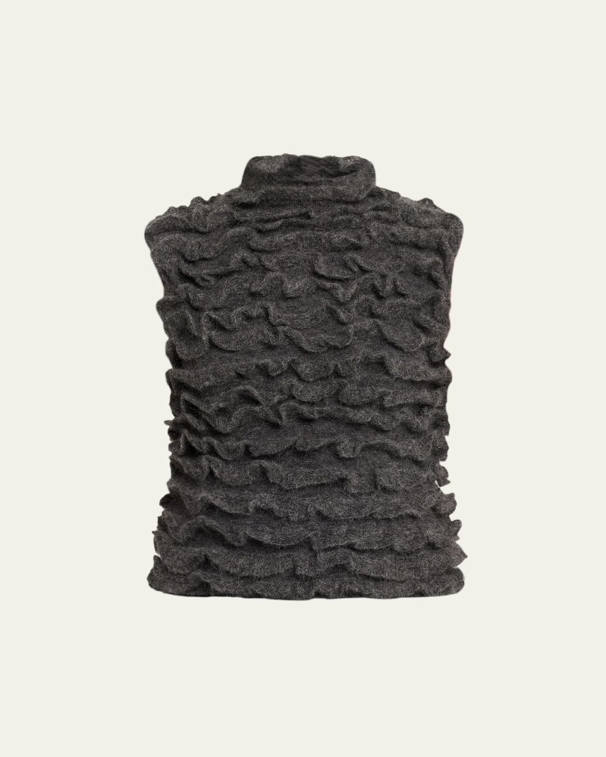 ALAIA Tiered Ruffle Knit Blouse