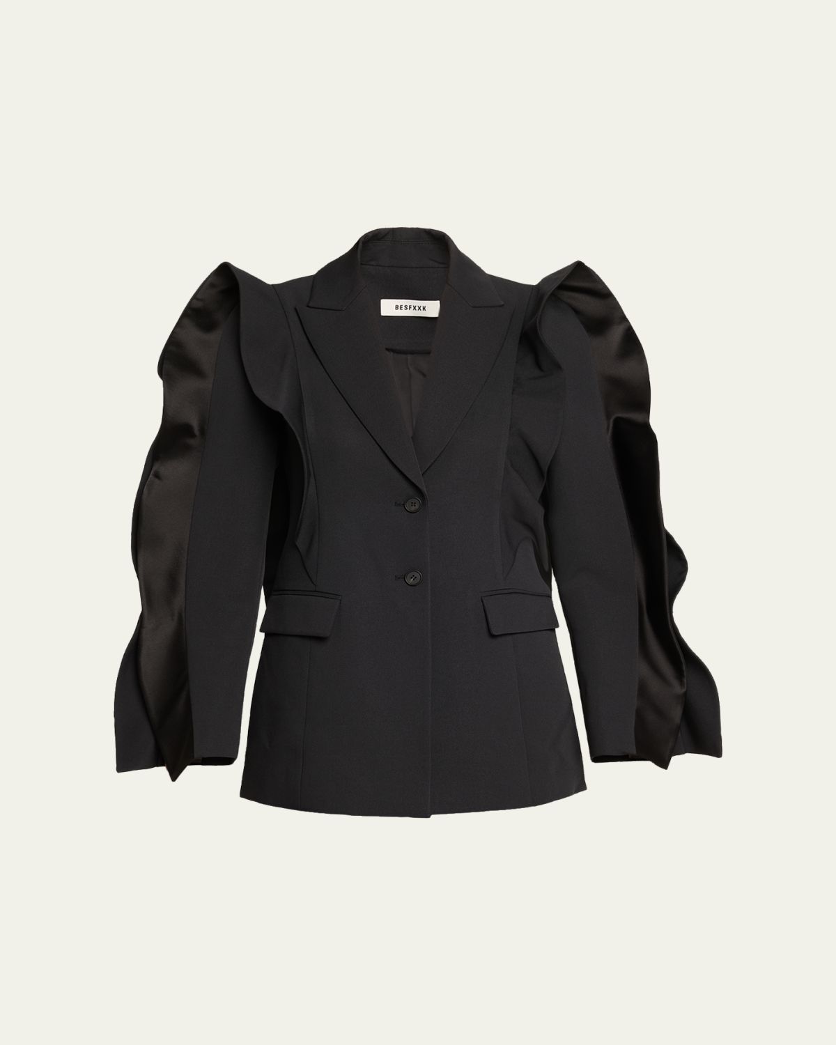 BESFXXK Decon Open-Sleeve Ruffle Blazer