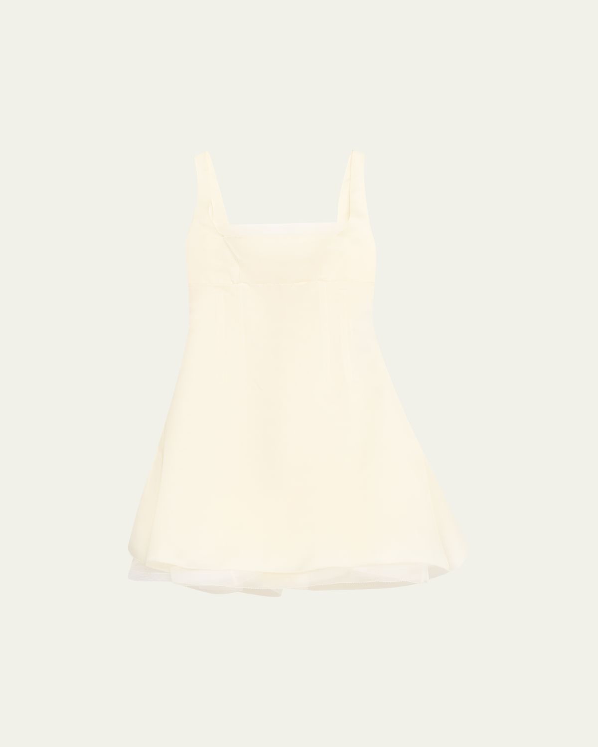 McQueen Square-Neck Ruffle Kickback Mini Corset Dress