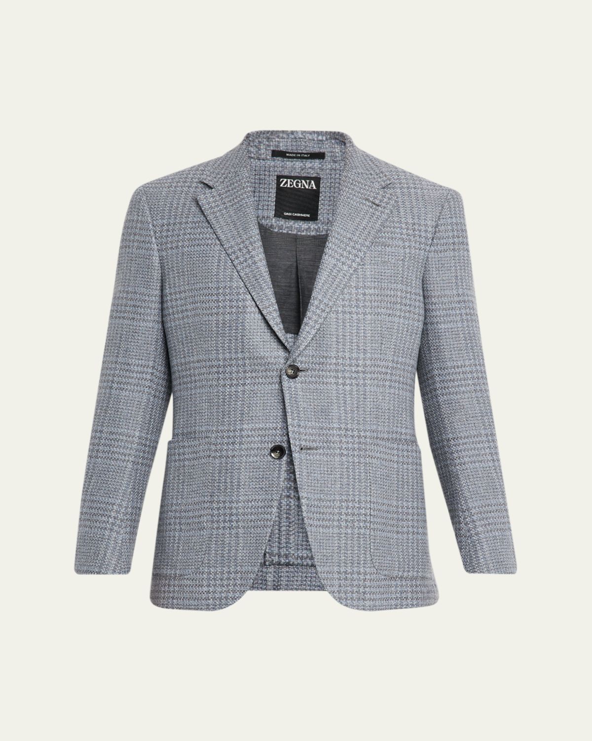 ZEGNA Men's Oasi Cashmere Plaid Two-Button Sport Coat