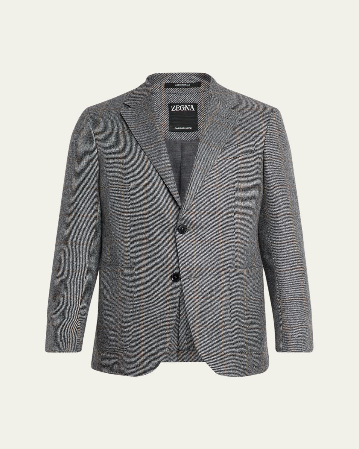 ZEGNA Men's Oasi Cashmere Windowpane Two-Button Sport Coat