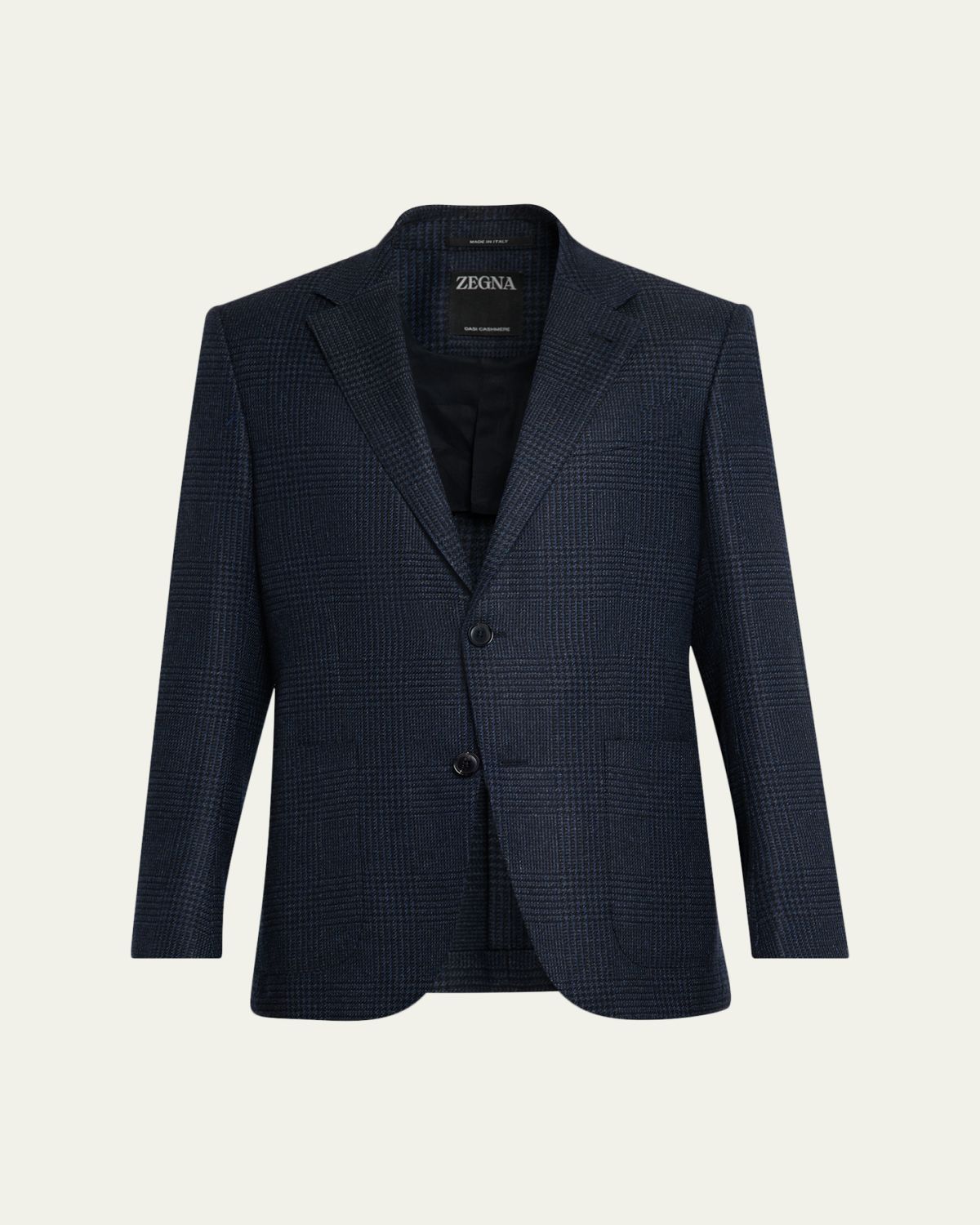 ZEGNA Men 's Oasi Cashmere Glen Plaid Two-Button Sport Coat
