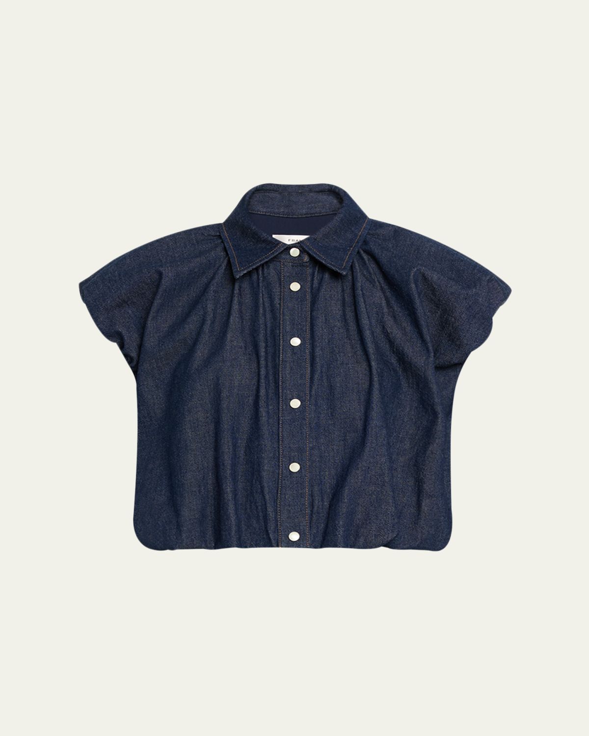 FRAME The Shell Bubble-Sleeve Top