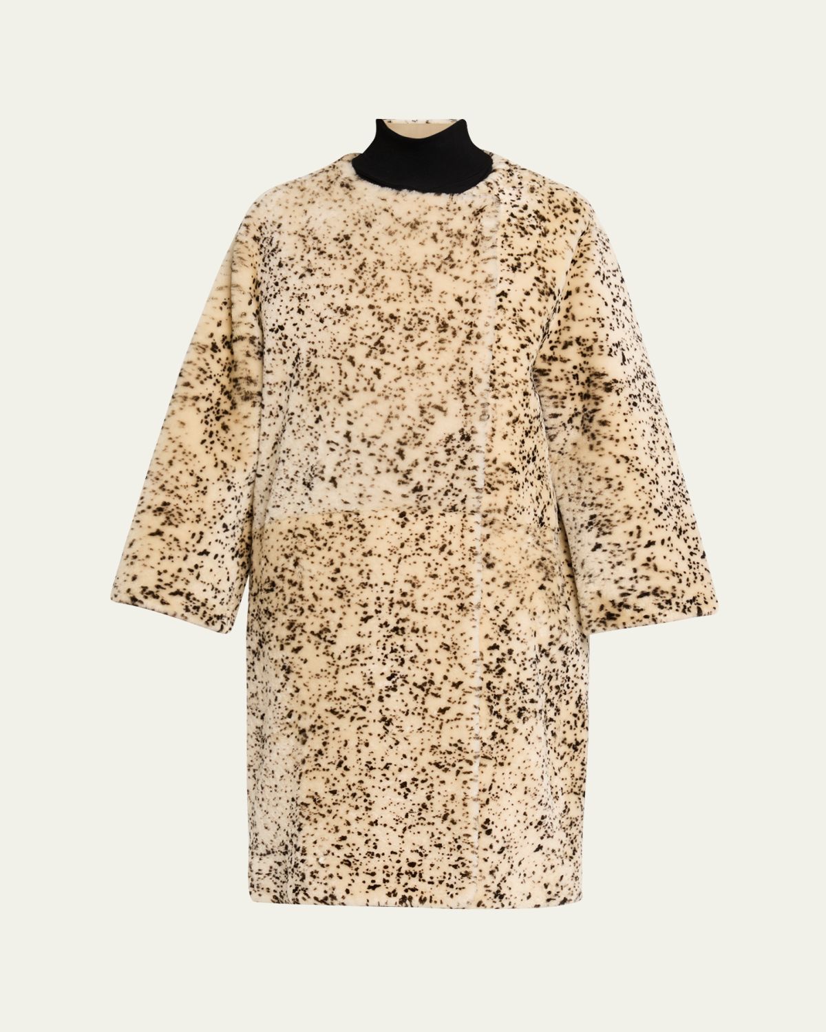 Toteme Spotted Lamb Shearling Double-Breasted Coat