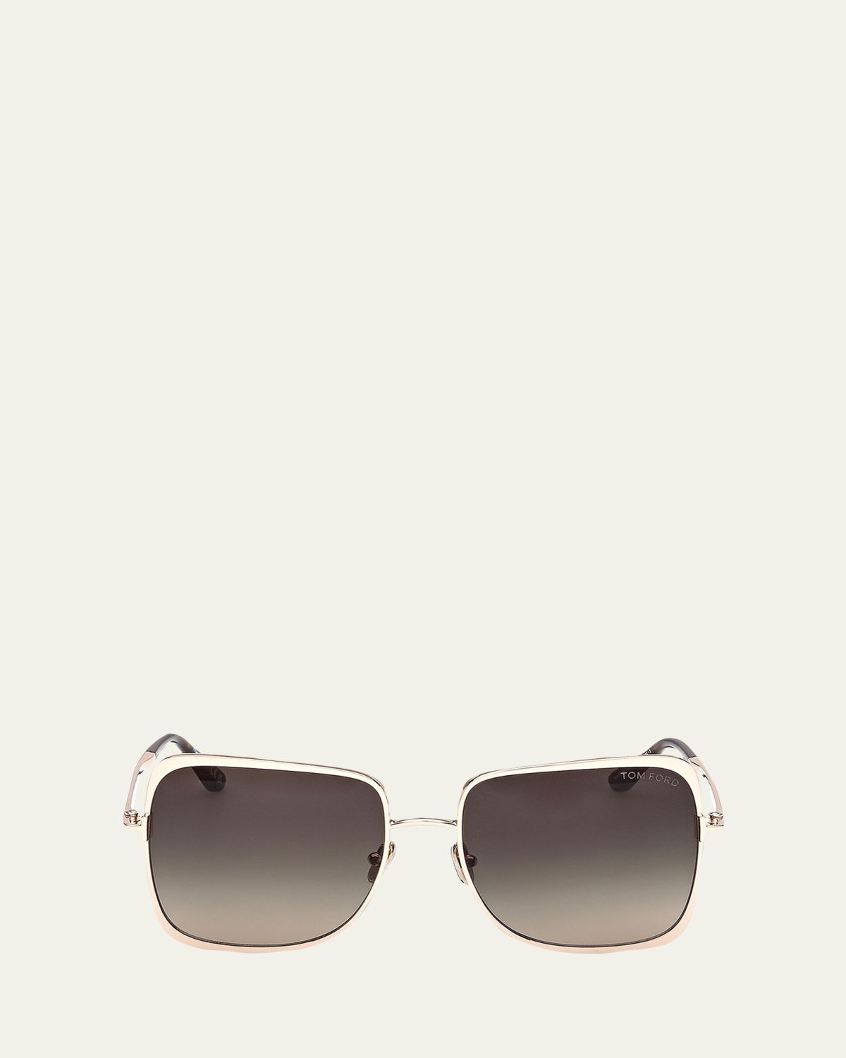 TOM FORD Tara mm Metal Square Sunglasses
