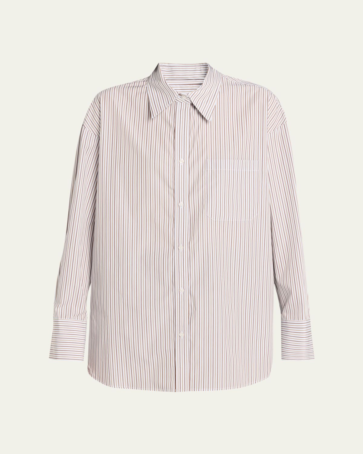 TWP Big Joe Striped Cotton Button-Front Shirt