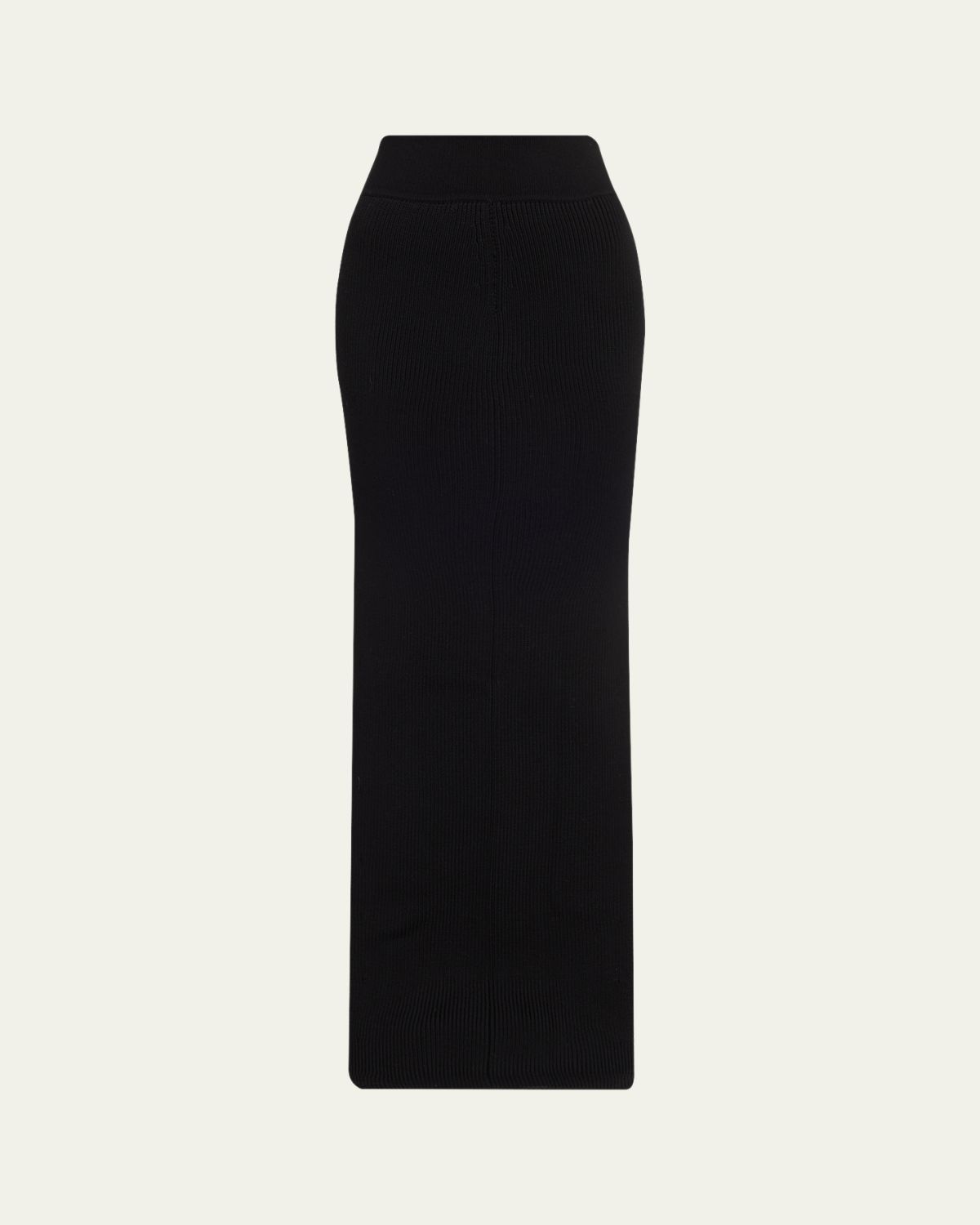 Rick Owens Wool Rib Slits Maxi Skirt