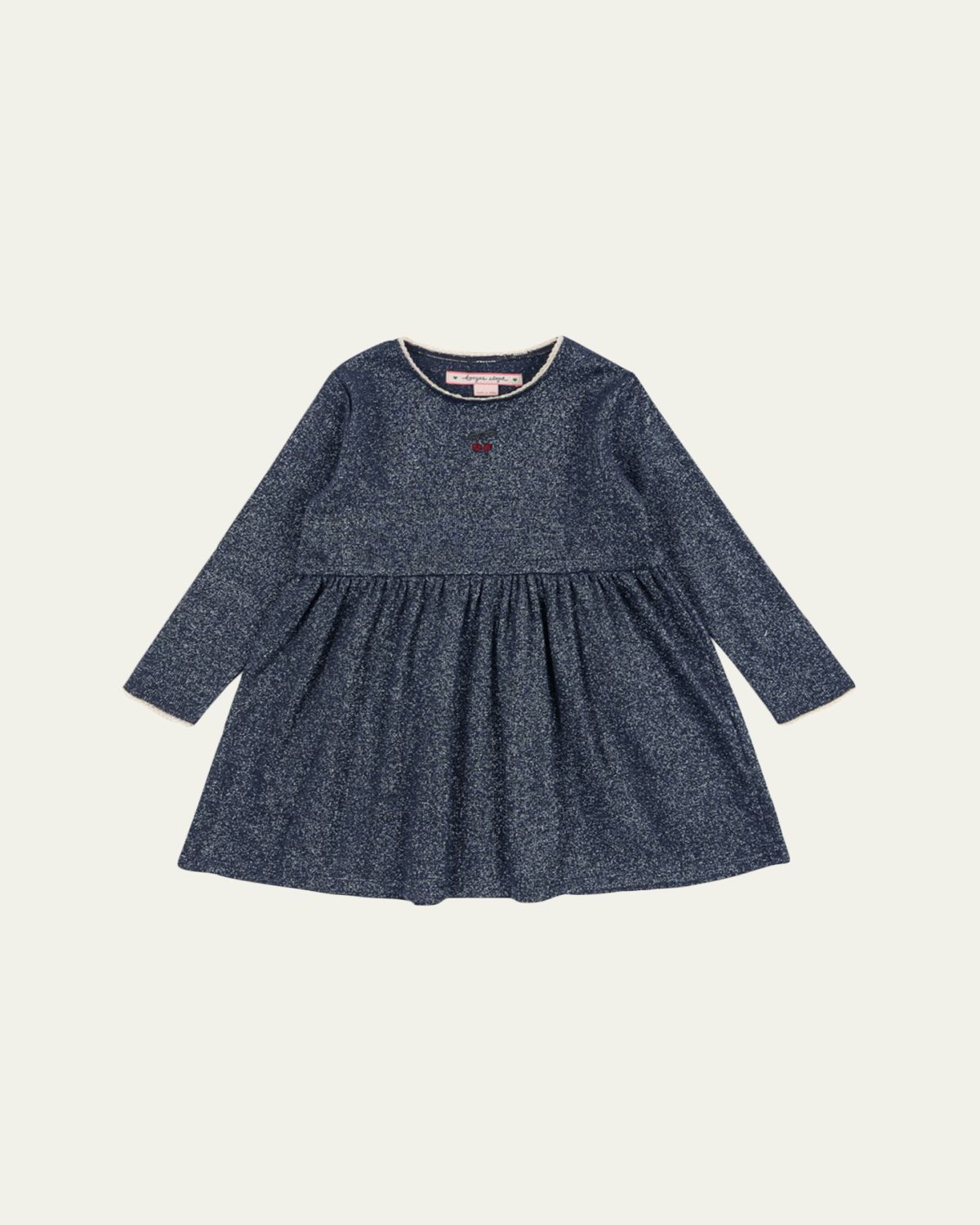 Konges Slojd Girl 's Roli Long Sleeve Dress, Size 12M-6