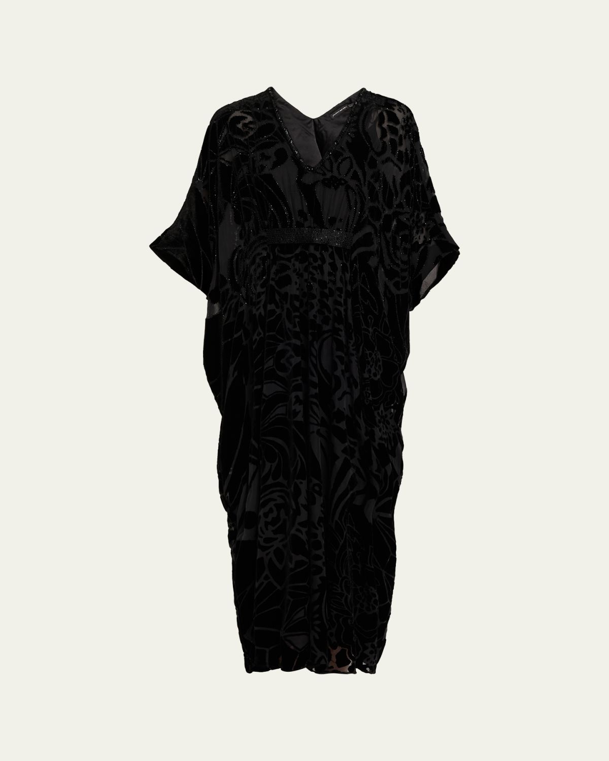Natori Nouveau Velvet Beaded Burnout Caftan