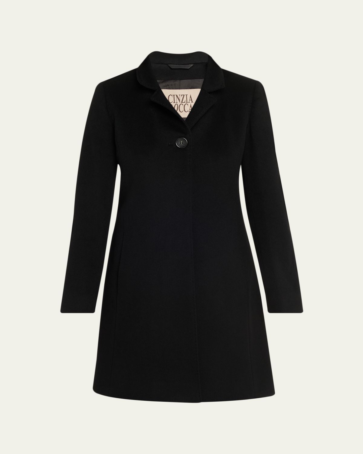 Cinzia Rocca Pure Wool Coat with Inverted Collar