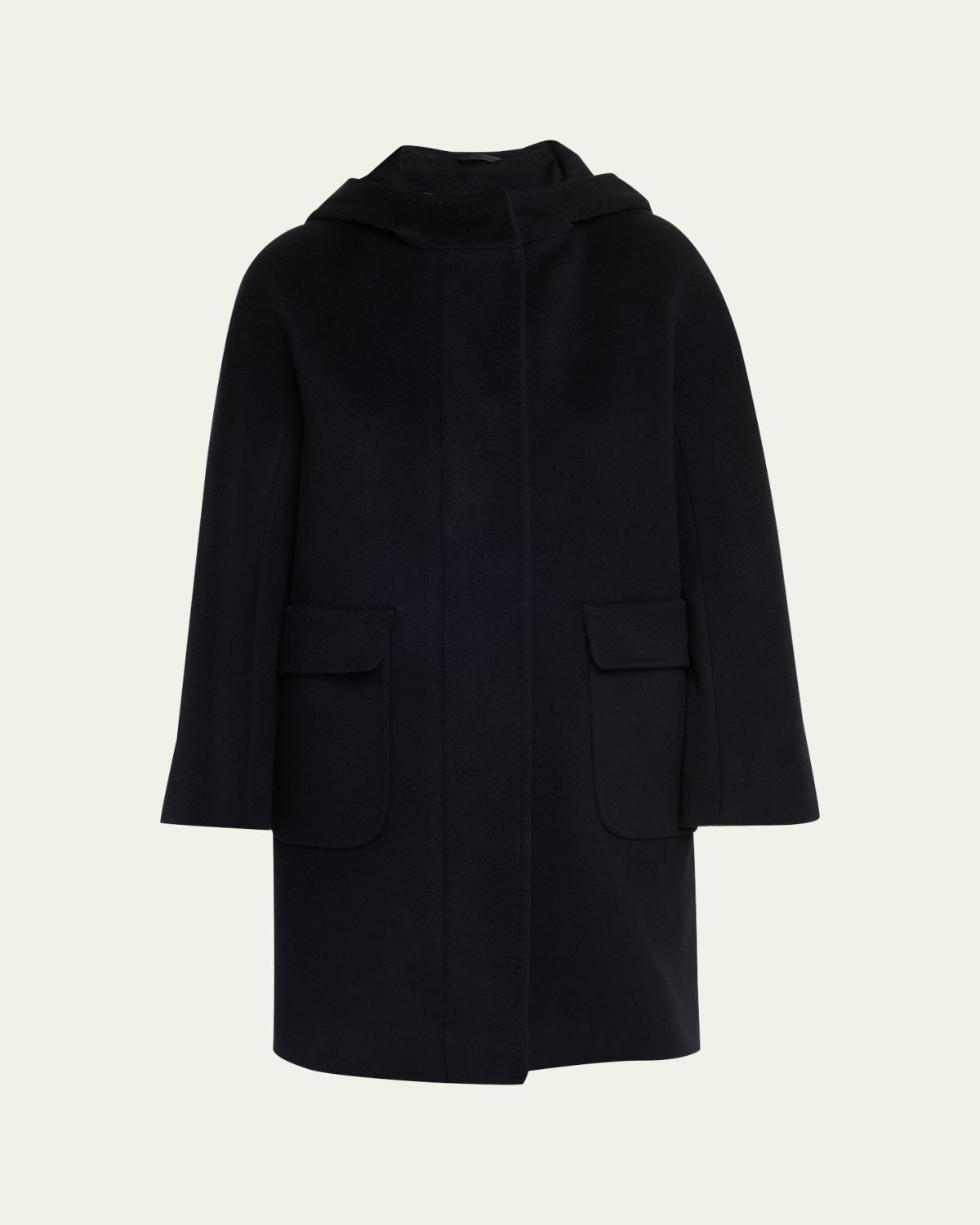 Cinzia Rocca Wool Walking Coat with Hood