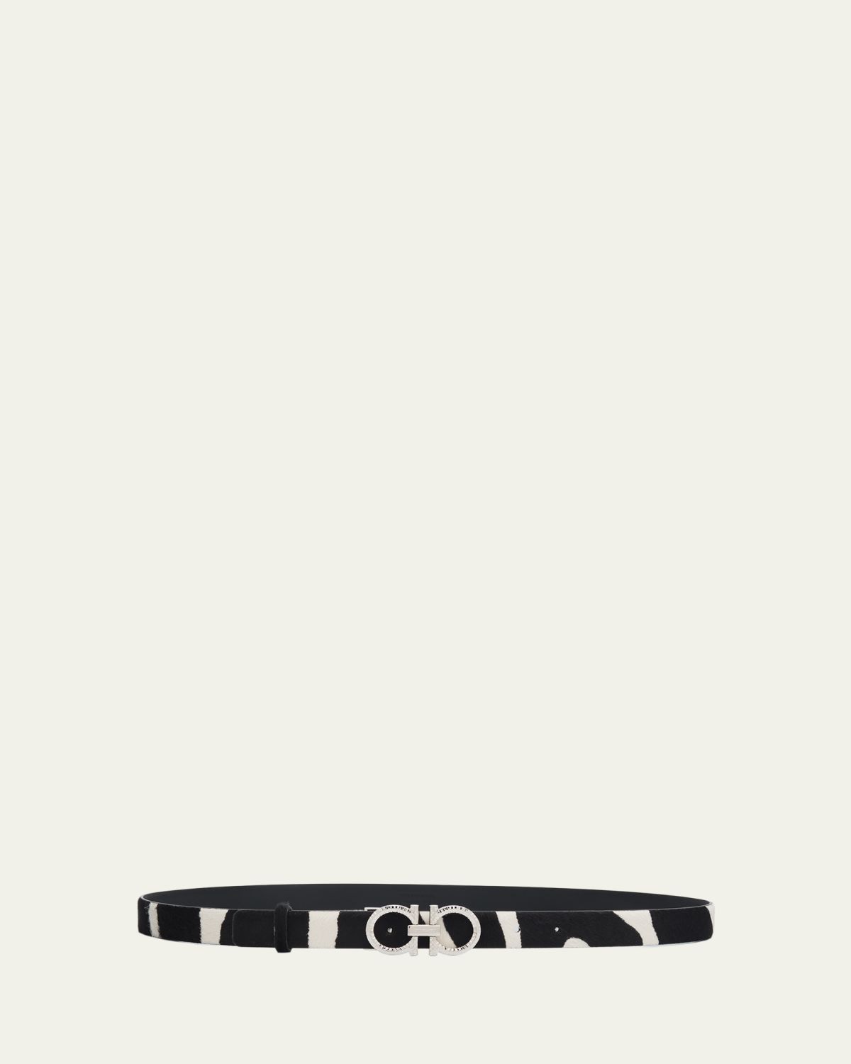 Ferragamo Donna Pony Hair Double Gancini Belt | Thumbnail 5