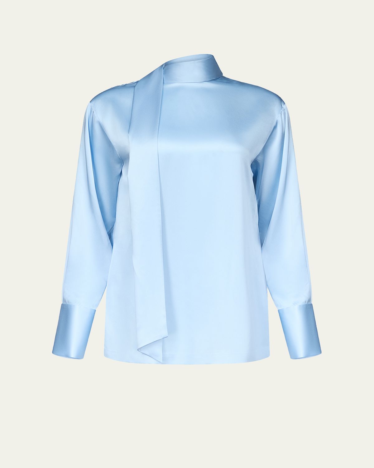 Diane von Furstenberg x Henry Zankov Eldridge Oversized Tie-Neck Silk Top