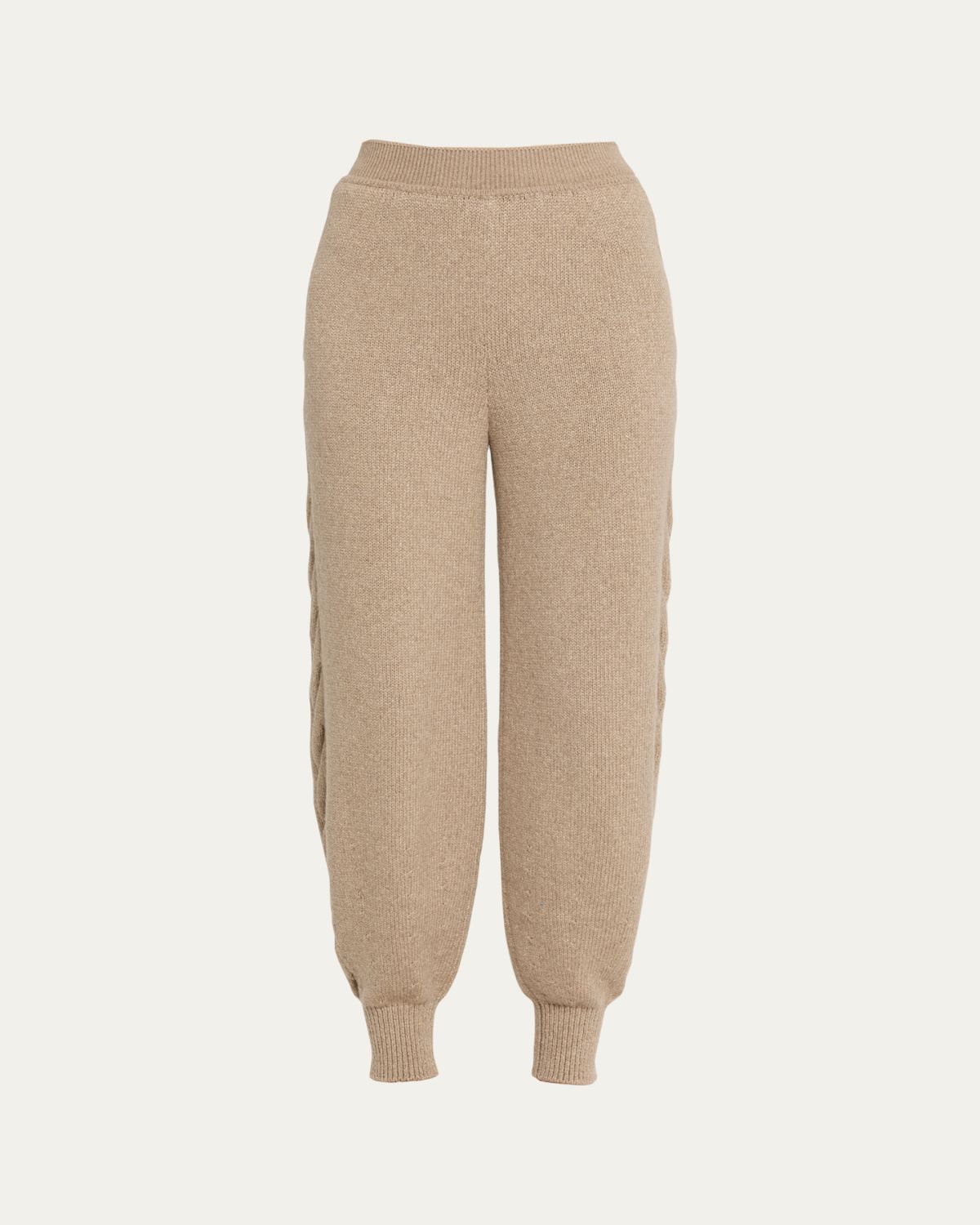 Loro Piana Napier Firefly Cable-Knit Cashmere Joggers - Women's Clothing