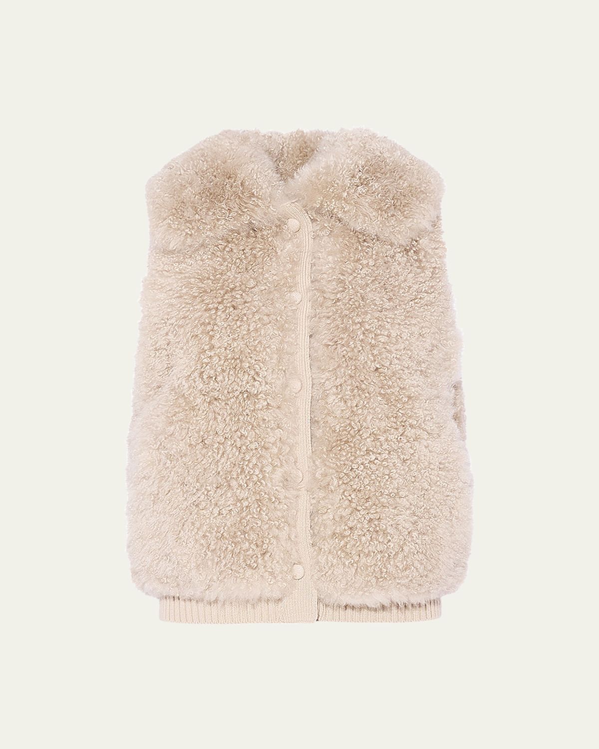 Yves Salomon Curly Shearling Vest
