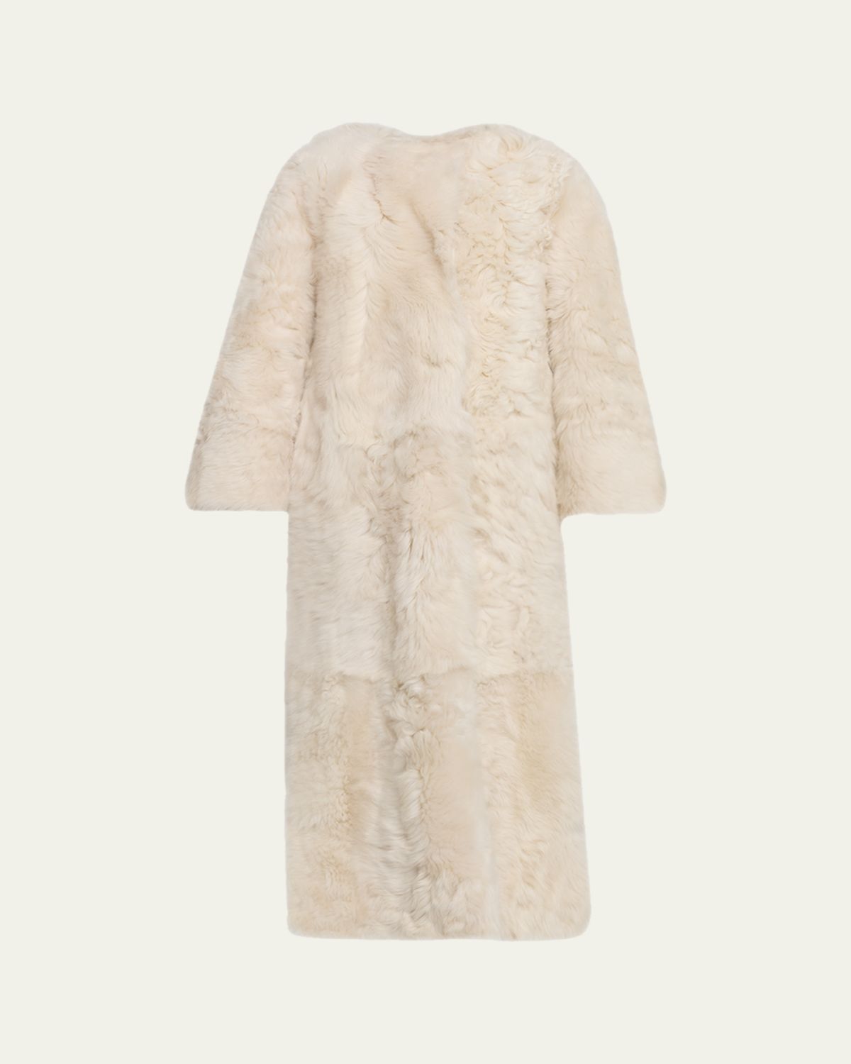 Yves Salomon Long Toscana Lamb Shearling Coat