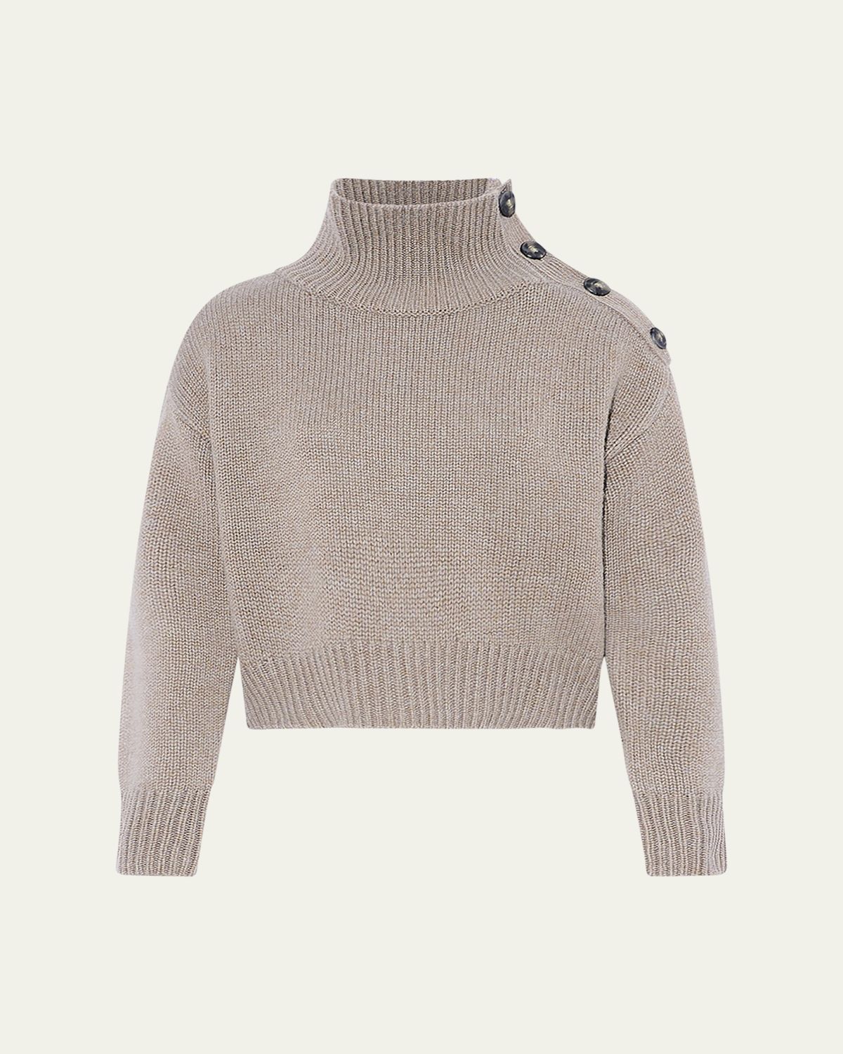 Yves Salomon Buttoned Wool-Cashmere Sweater