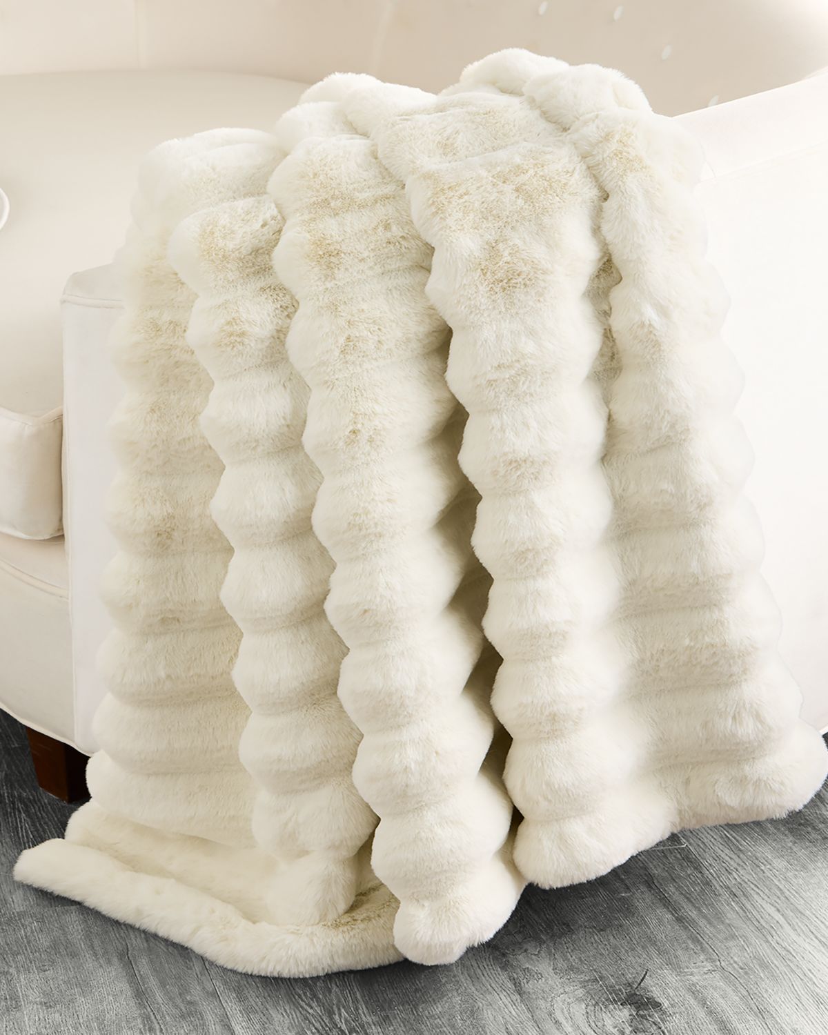 Lyla Grant Faux Chinchilla Throw, 60" x 72"