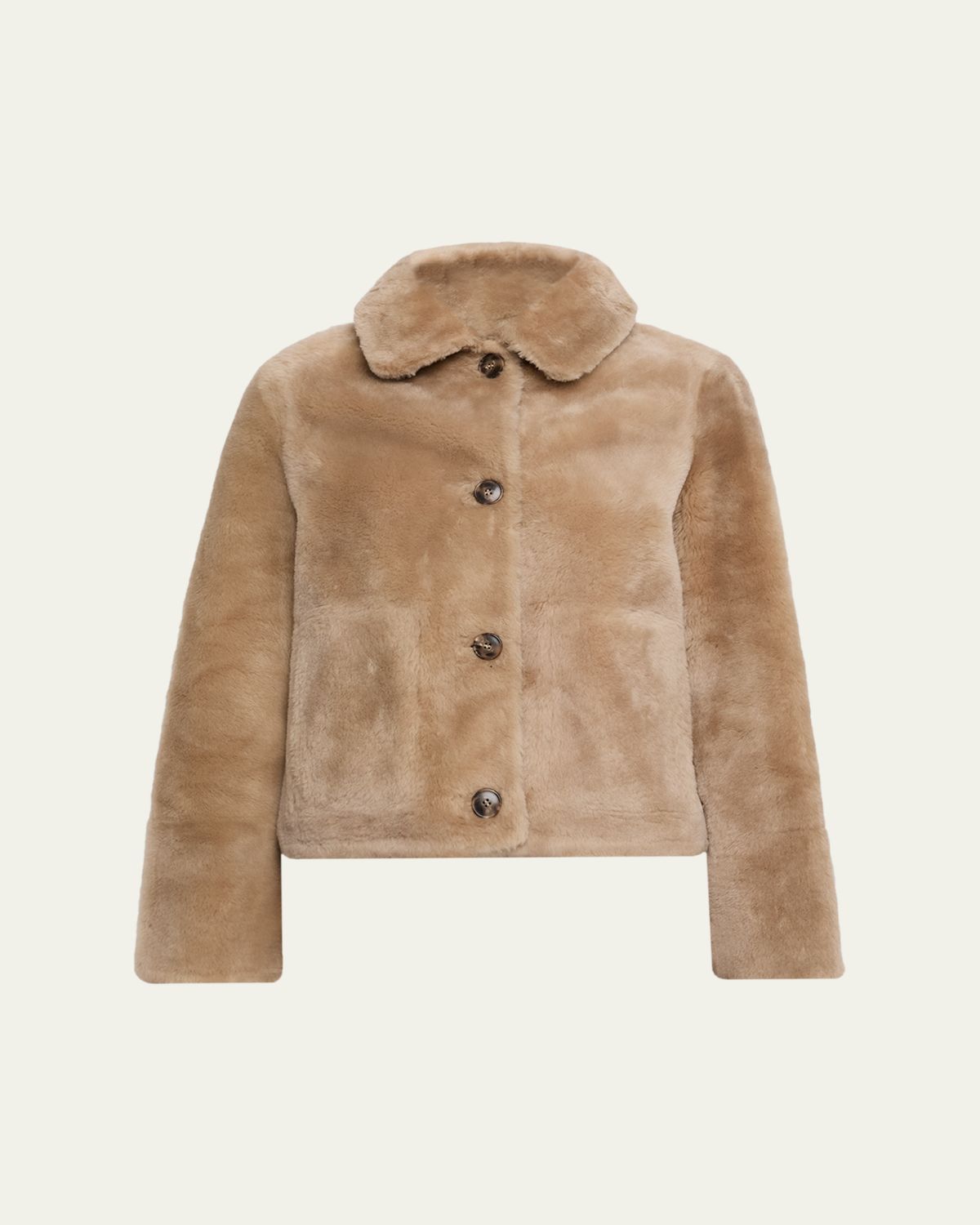 Yves Salomon Short Lamb Shearling Jacket