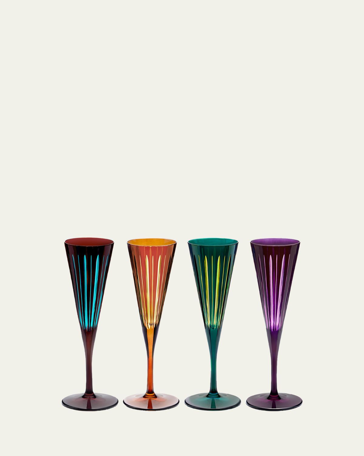 L 'Objet Prism 6 oz. Champagne Flutes, Set of 4