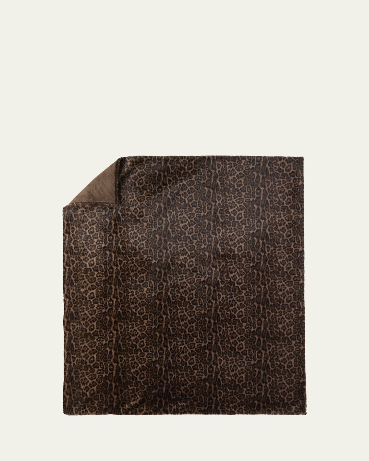 Lyla Grant Leopard-Print Faux Mink Throw, 60" x 72"