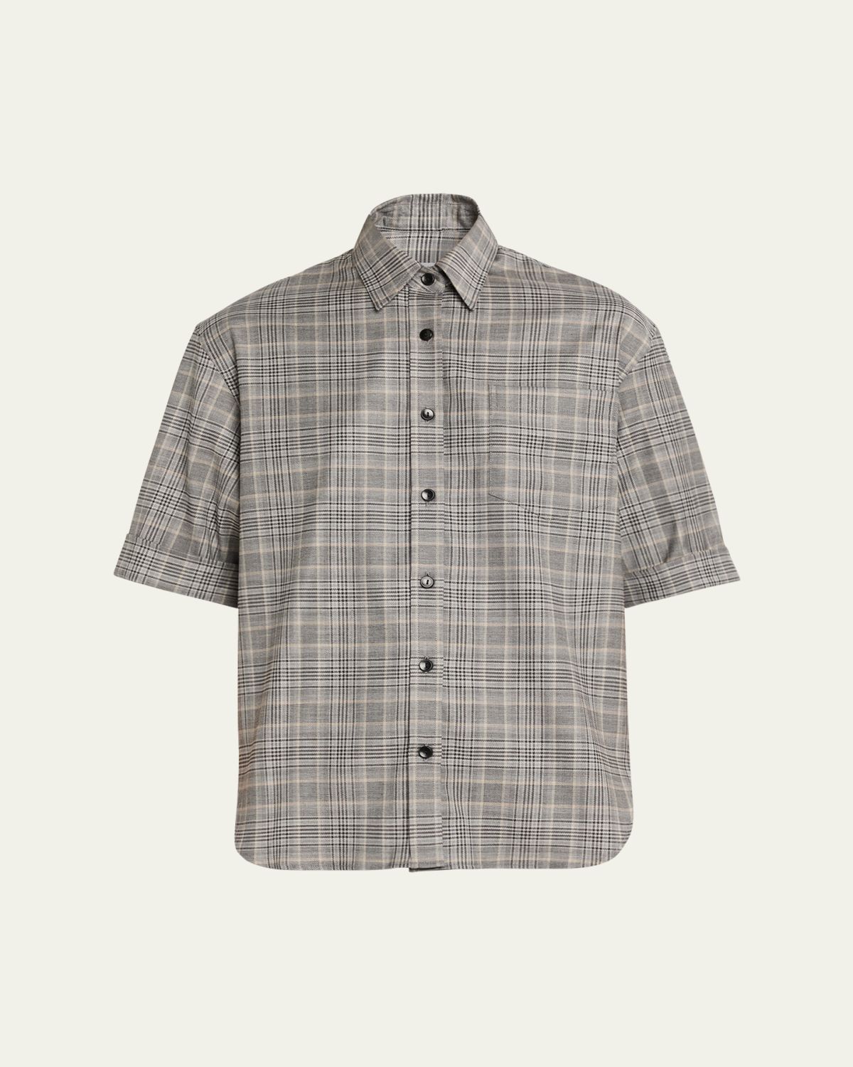 MARIA MCMANUS Short-Sleeve Oversized Button-Front Shirt