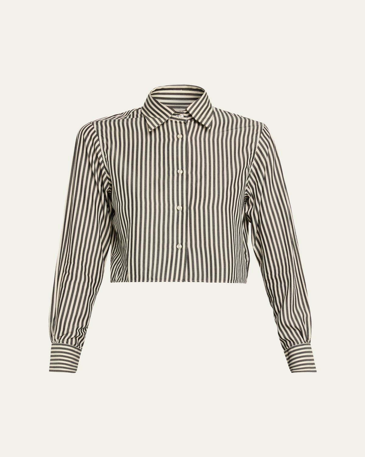Officine Generale Cataleya Stripe Cropped Shirt