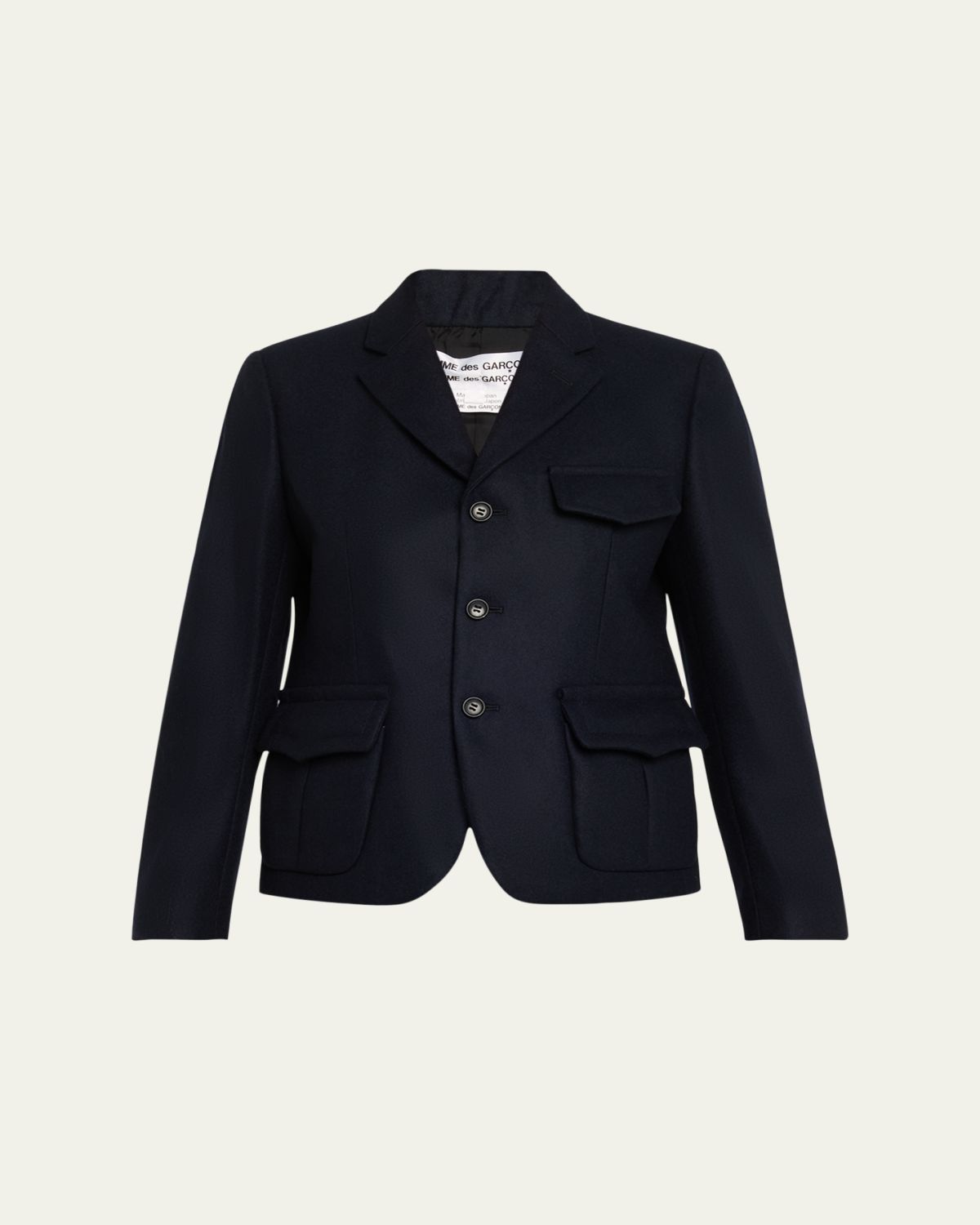 Comme des Garçons Flap Pocket Wool-Blend Blazer