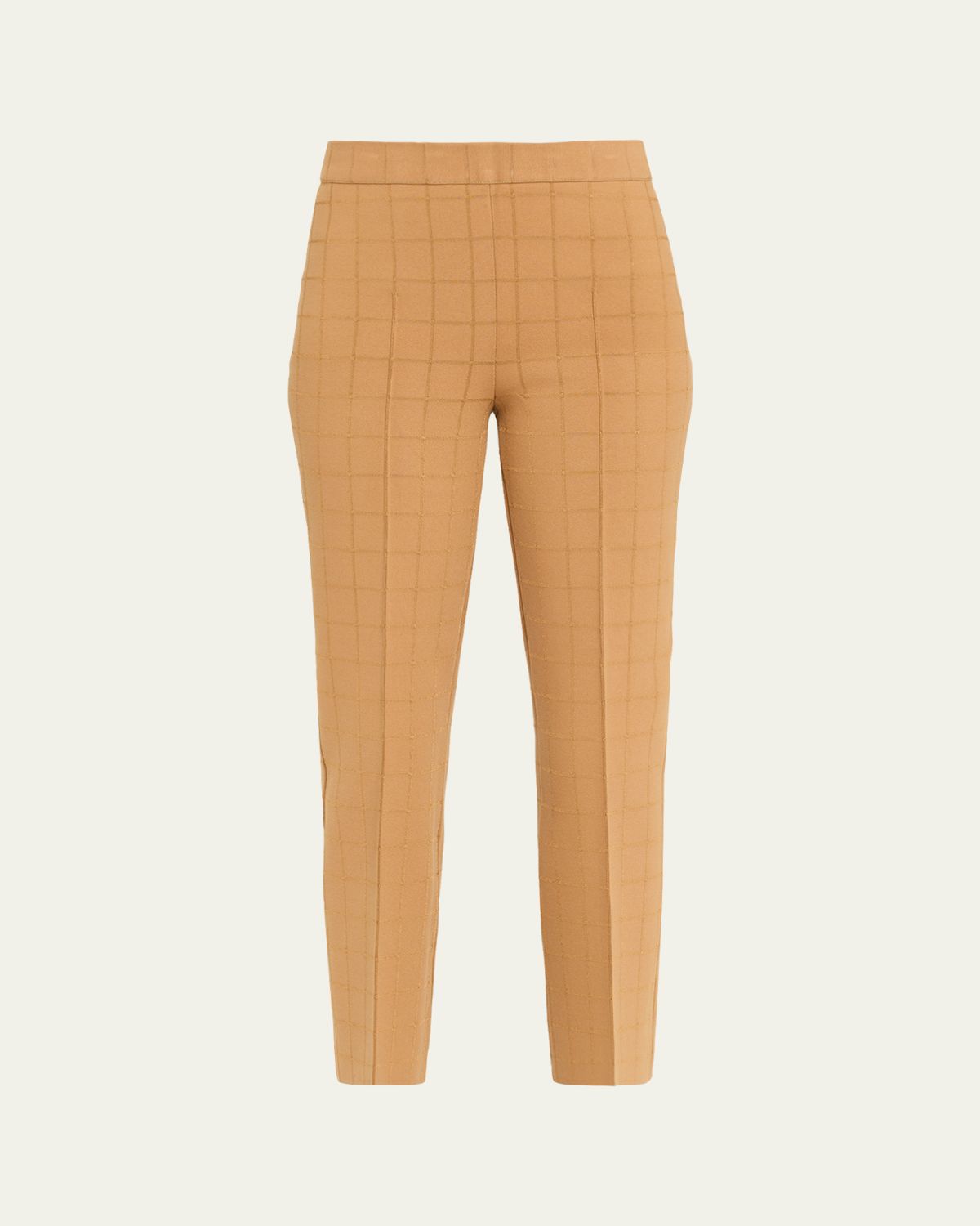 HIGH SPORT Metallic Windowpane Matte Jacquard Slim-Leg Crop Pants | Thumbnail 6 HIGH SPORT Metallic Windowpane Matte Jacquard Slim-Leg Crop Pants | Thumbnail 6