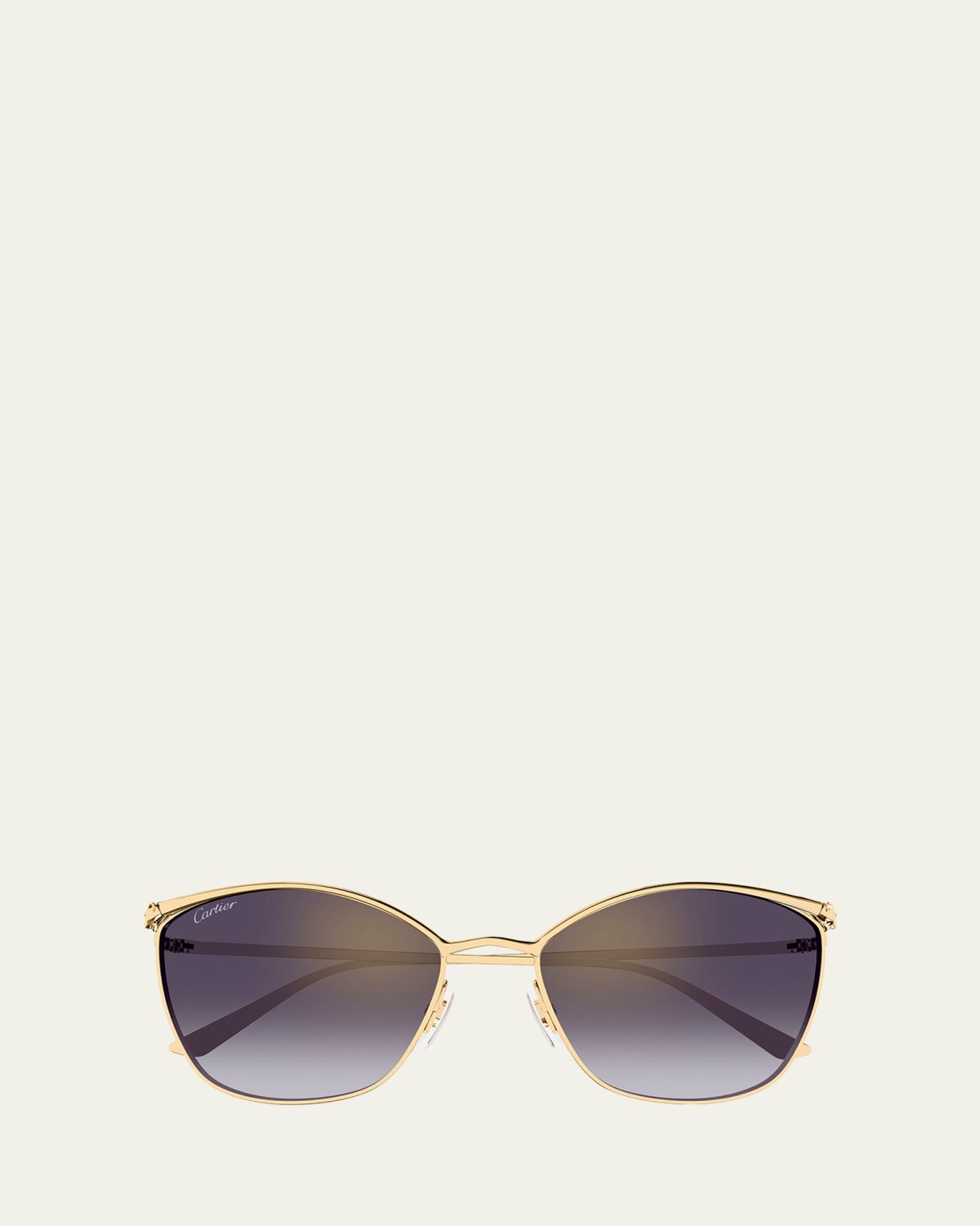 Cartier Panthère Cat-Eye Metal Sunglasses