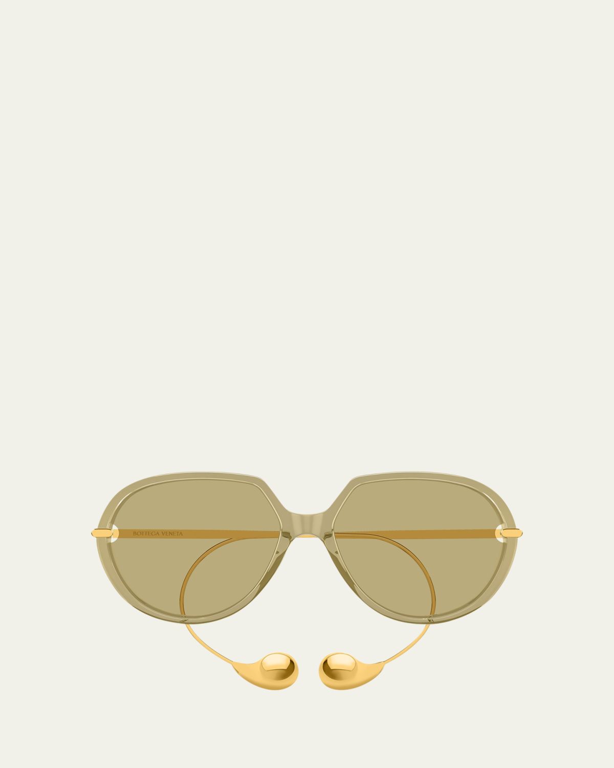 Bottega Veneta Drop 60mm Recycled Acetate Round Sunglasses