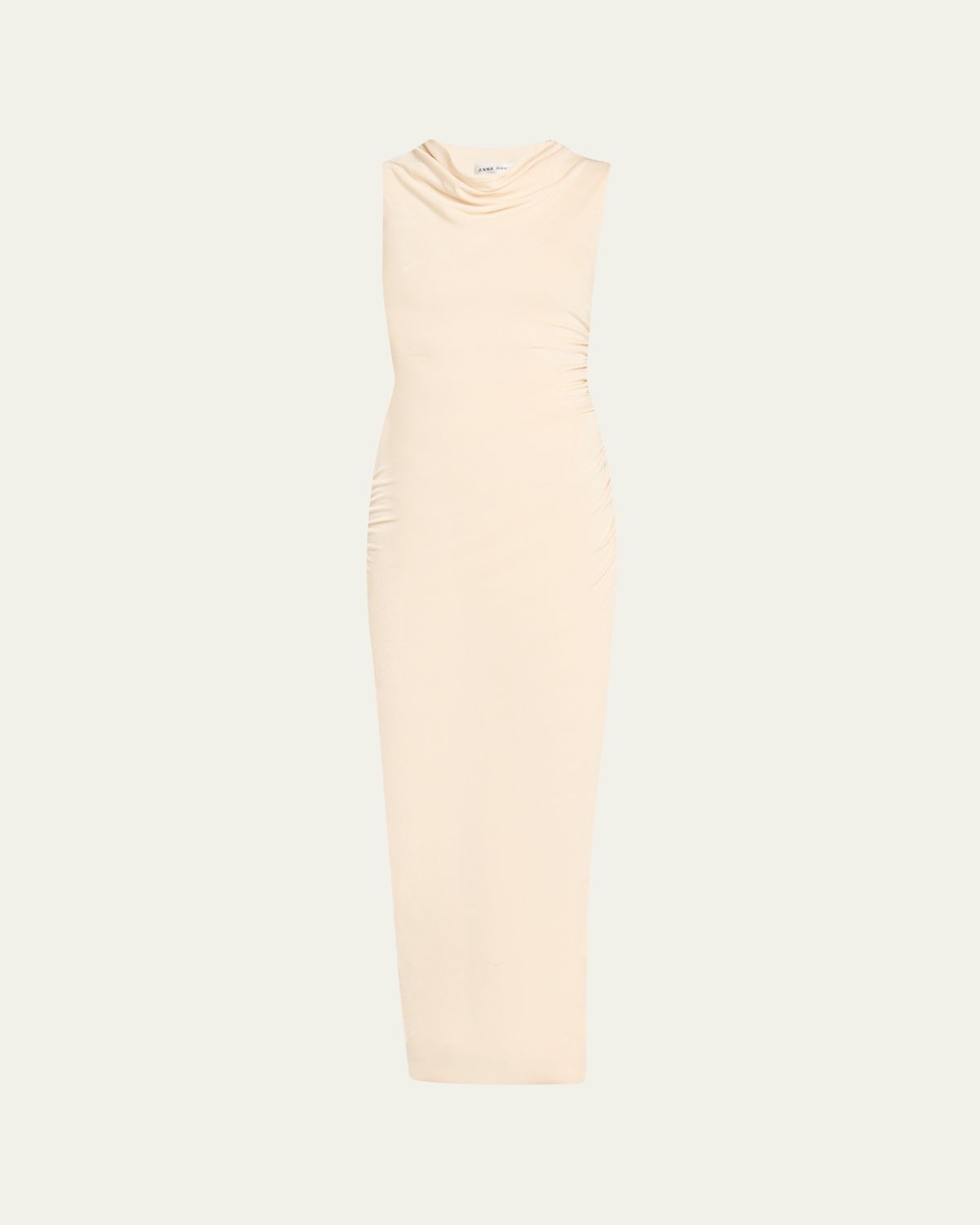 Anna Quan Amali Draped Cowl-Neck Jersey Dress