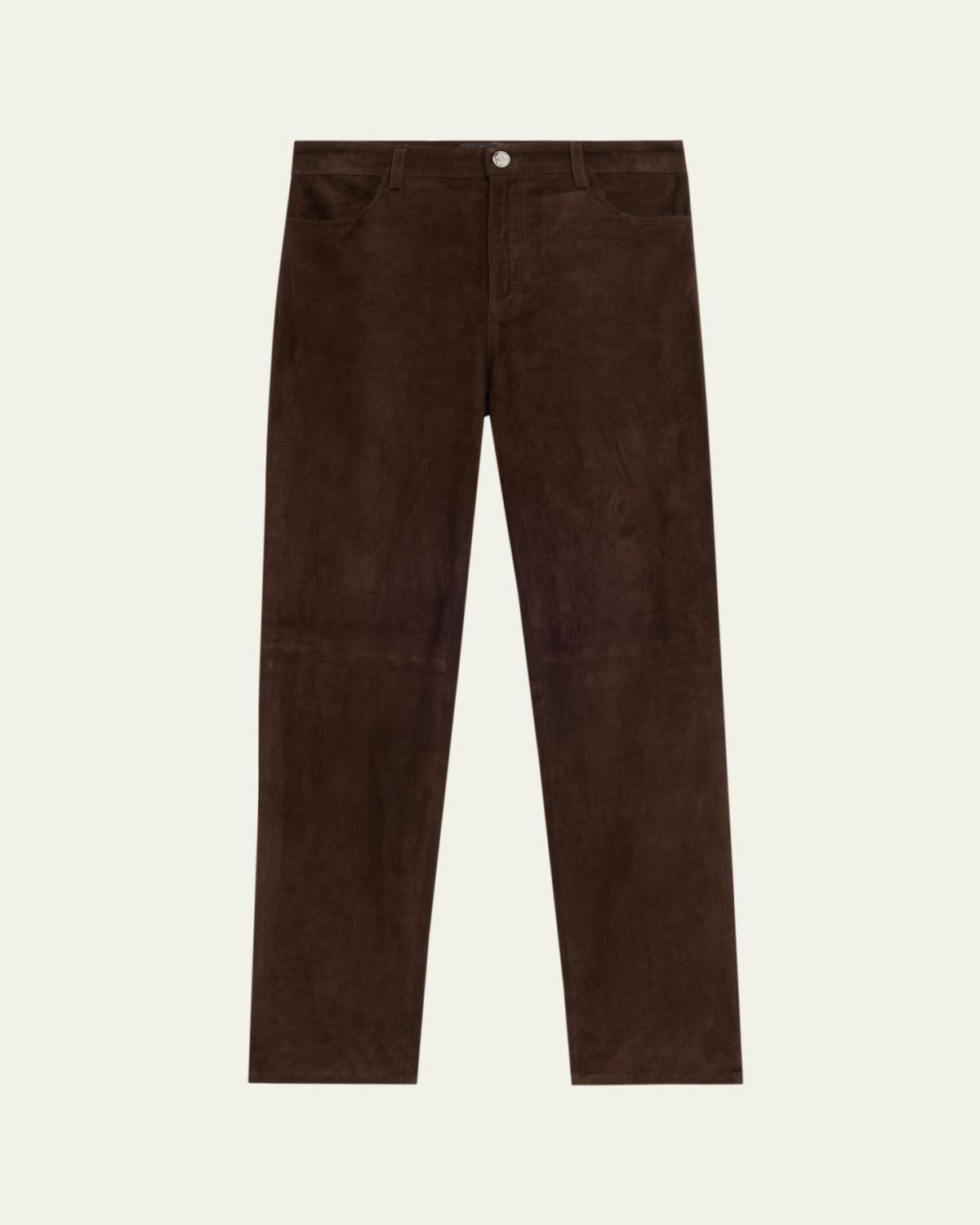 SPRWMN Suede Five-Pocket Slim Straight Pants
