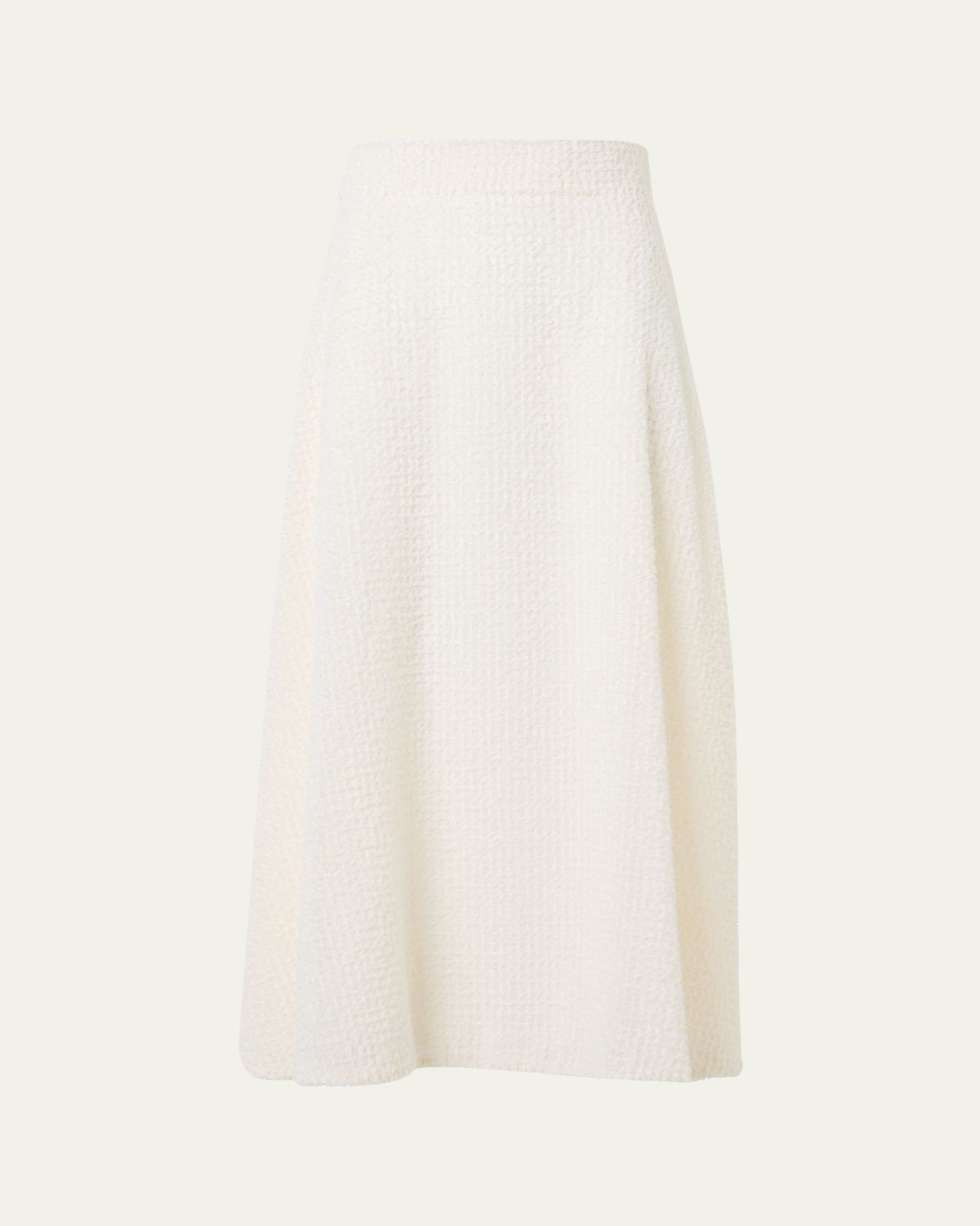 Akris Fringe Techno Grid A-Line Midi Skirt