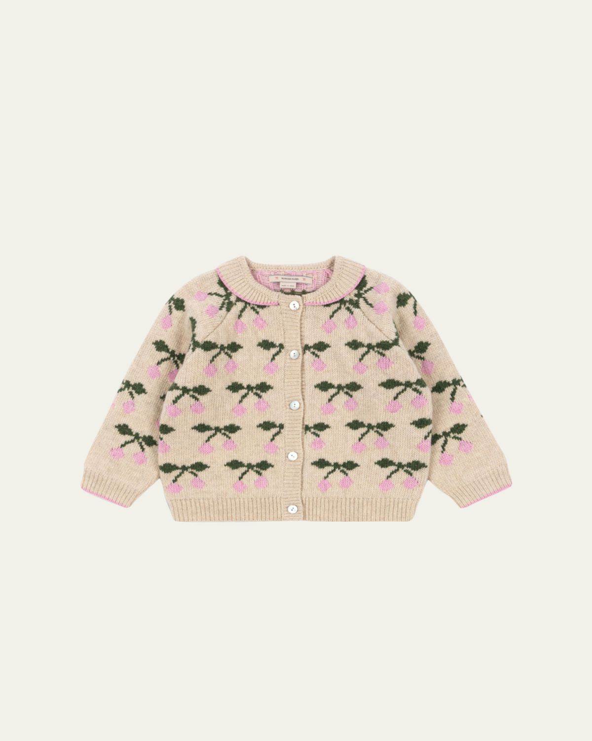 Konges Slojd Girl's Belou Knit Collar Cardigan, Size 3M-10