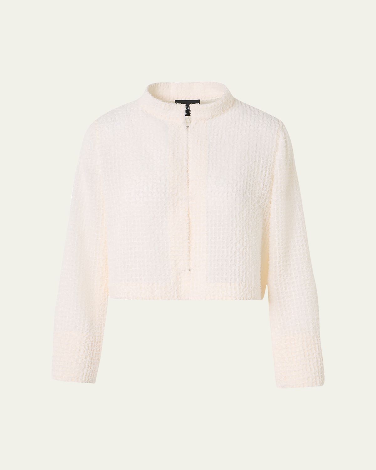Akris Hockney Fringed Techno Short Bolero Jacket