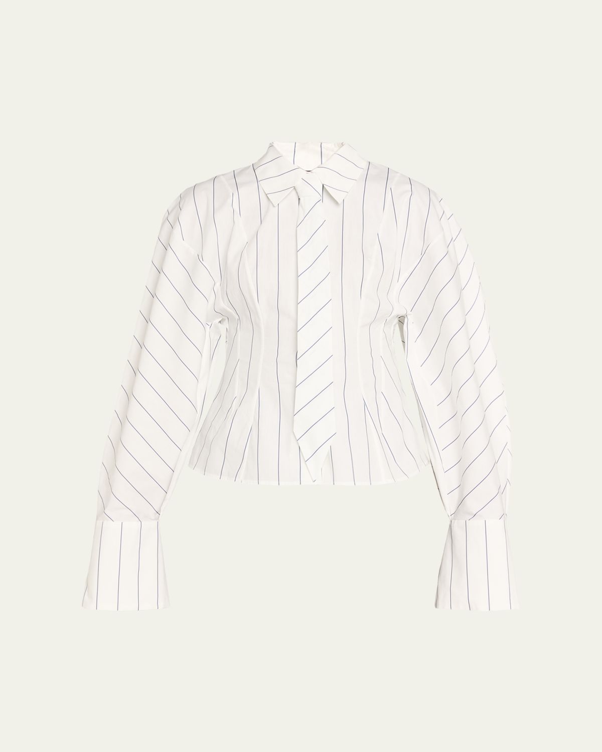A.W.A.K.E. MODE Oversized Puff-Sleeve Poplin Shirt