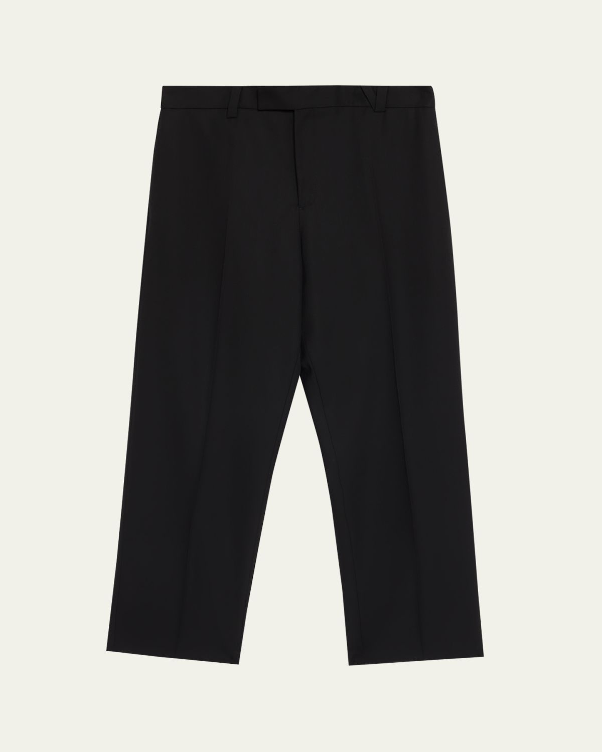Versace Men 's Wool Straight Leg Flat-Front Trousers