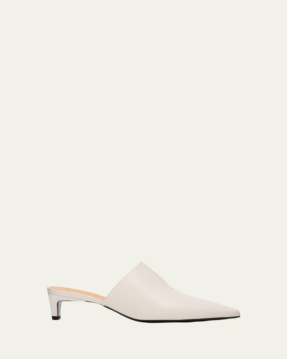 Tod's 40mm Nappa Leather Kitten-Heel Mules