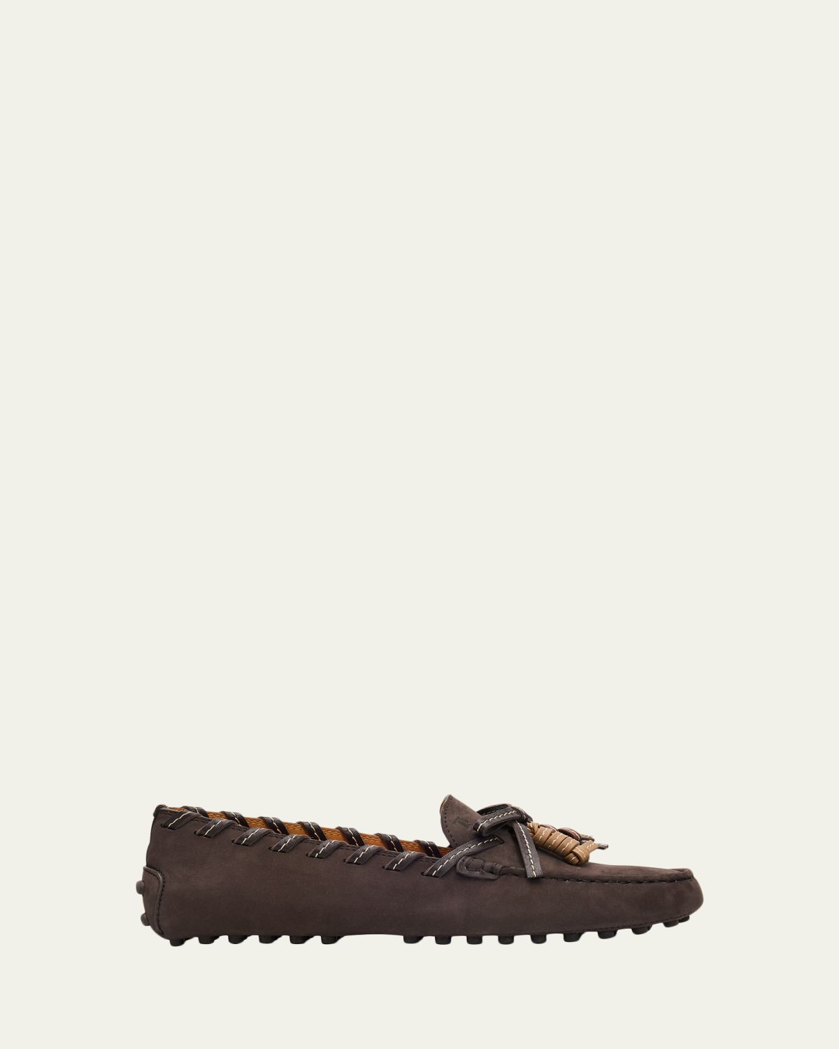 Tod 's Gommino Whipstitch Suede Driver Loafers