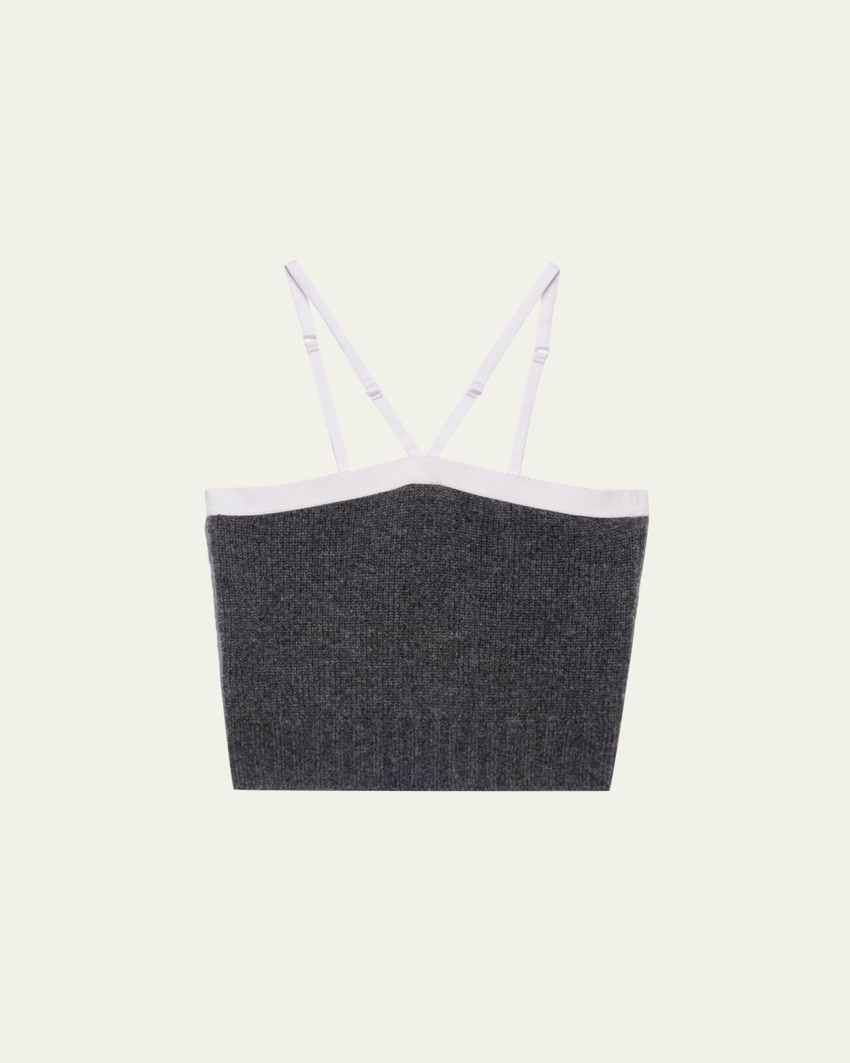Prada Cashmere-Wool Knit Crop Tank Top