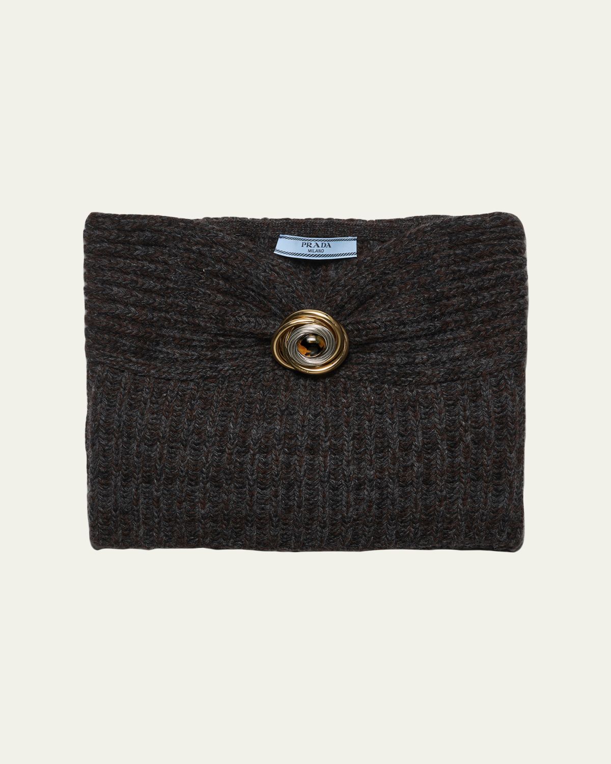 Prada Cashmere & Wool Bandeau Top with Brooch | Thumbnail 4 Prada Cashmere & Wool Bandeau Top with Brooch | Thumbnail 4