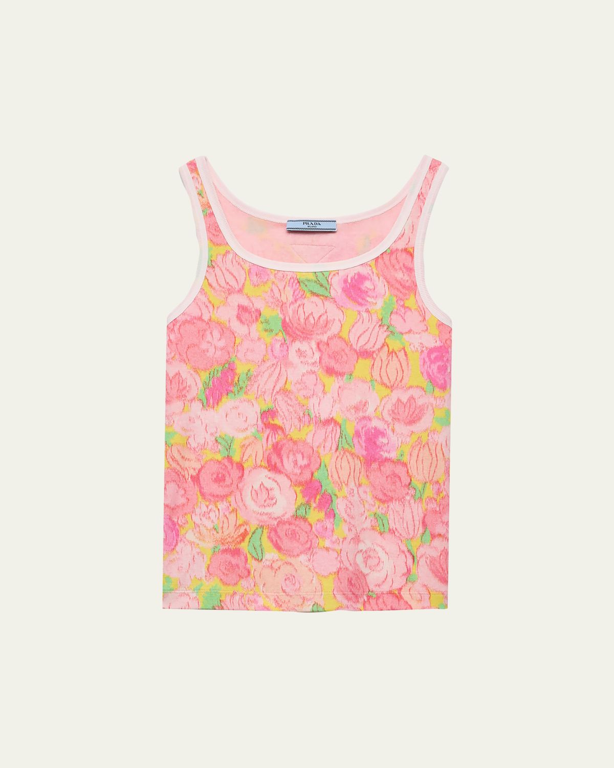 Prada Costina Floral-Print Tank Top