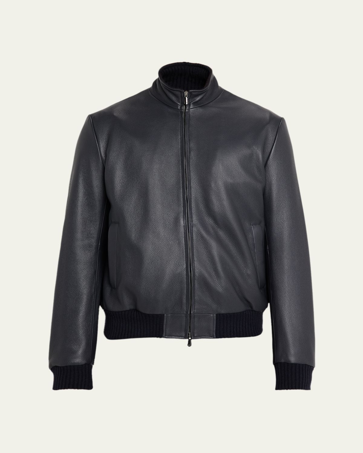 Cesare Attolini Men's Leather Bomber Jacket