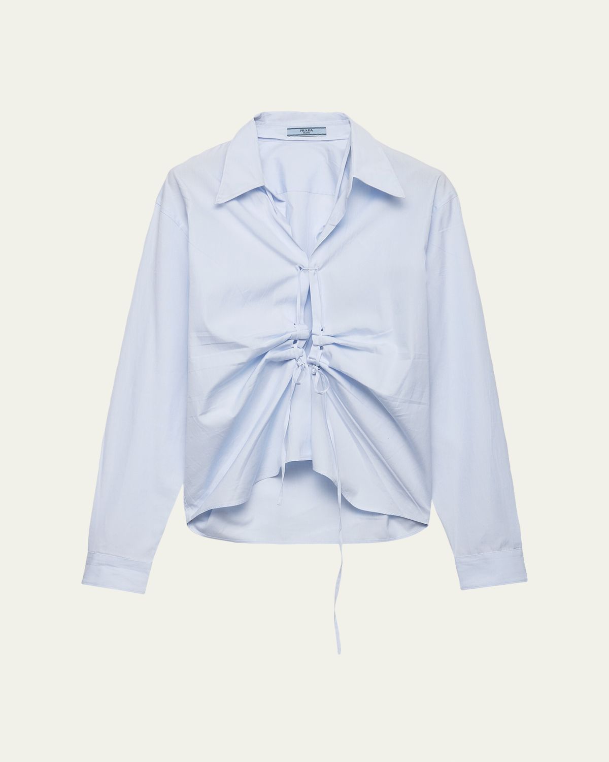 Prada Ruched Laced Collared Blouse | Thumbnail 6 Prada Ruched Laced Collared Blouse | Thumbnail 6