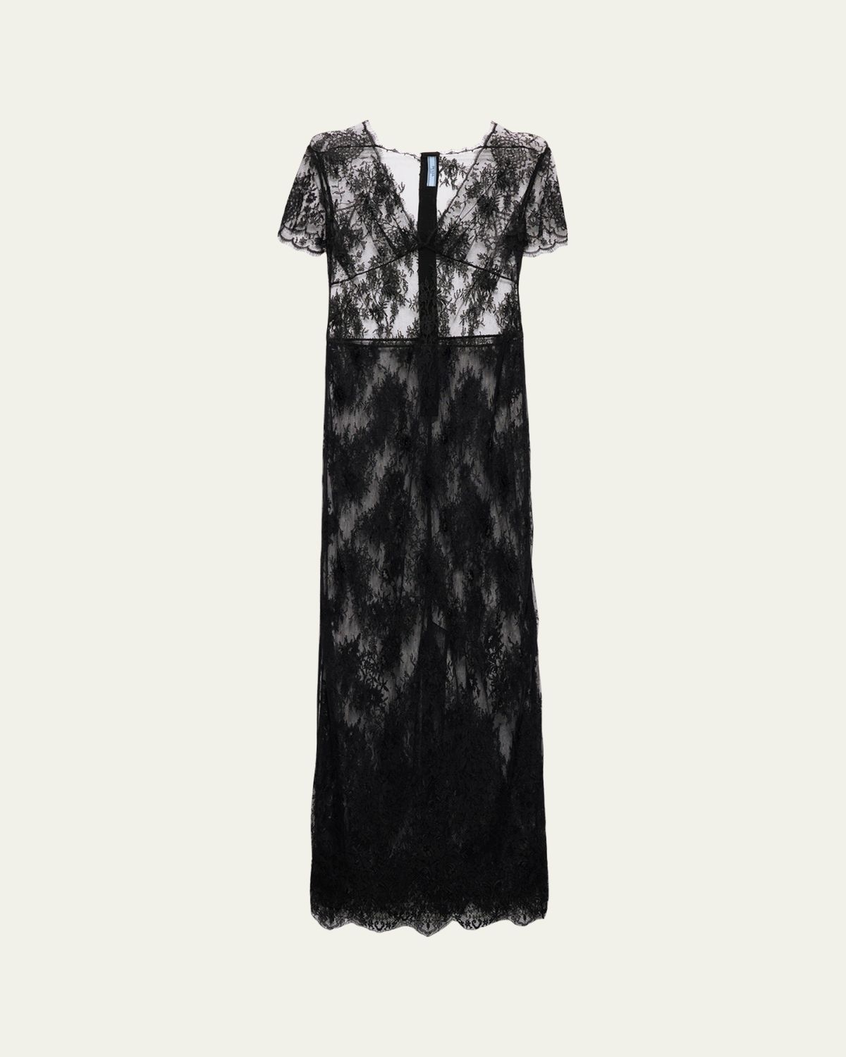 Prada Short-Sleeve Lace Dress | Thumbnail 5