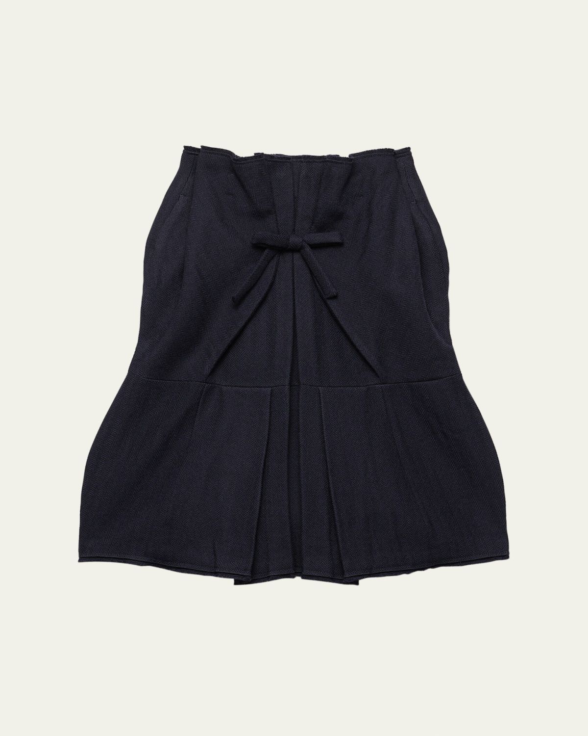 Prada Chevron Pleated Fit-And-Flare Skirt