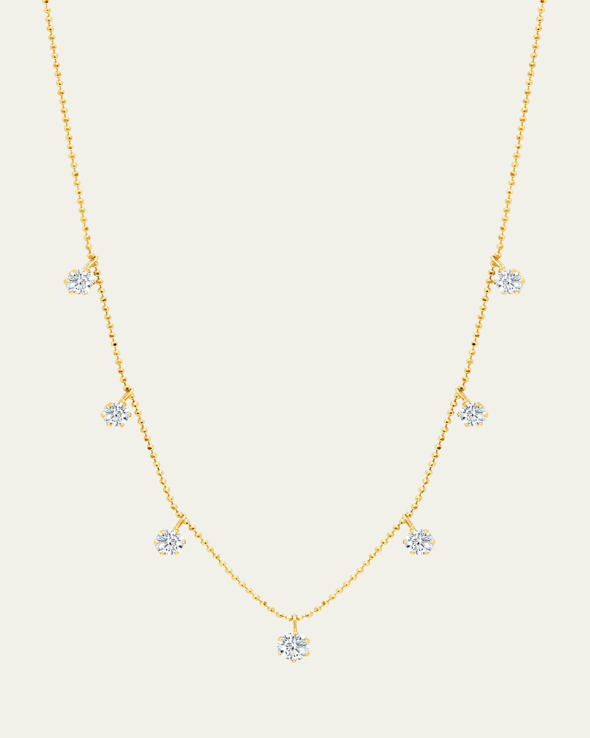Graziela Gems 18K Yellow Gold Medium Floating Diamond Necklace