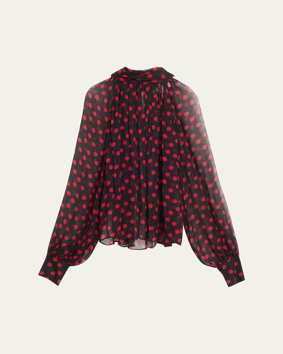 Ronny Kobo Zenia Sheer Polka-Dot Top